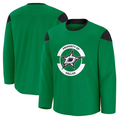D.Stars Fanatics Team Practice Jersey - Kelly Green Stitched American Hockey Jerseys CustomName