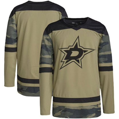 D.Stars Military Appreciation Team Authentic Practice Jersey - Camo Stitched American Hockey Jerseys CustomName