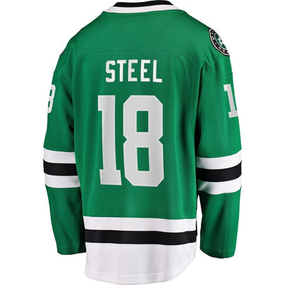 D.Stars #18 Sam Steel Fanatics Home Breakaway Jersey - Kelly Green Stitched American Hockey Jerseys CustomName