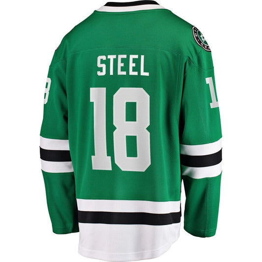 D.Stars #18 Sam Steel Fanatics Home Breakaway Jersey - Kelly Green Stitched American Hockey Jerseys CustomName