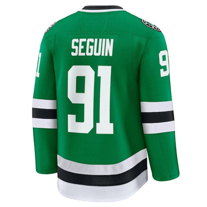 D.Stars #91 Tyler Seguin Fanatics Home Premium Jersey - Kelly Green Stitched American Hockey Jerseys CustomName