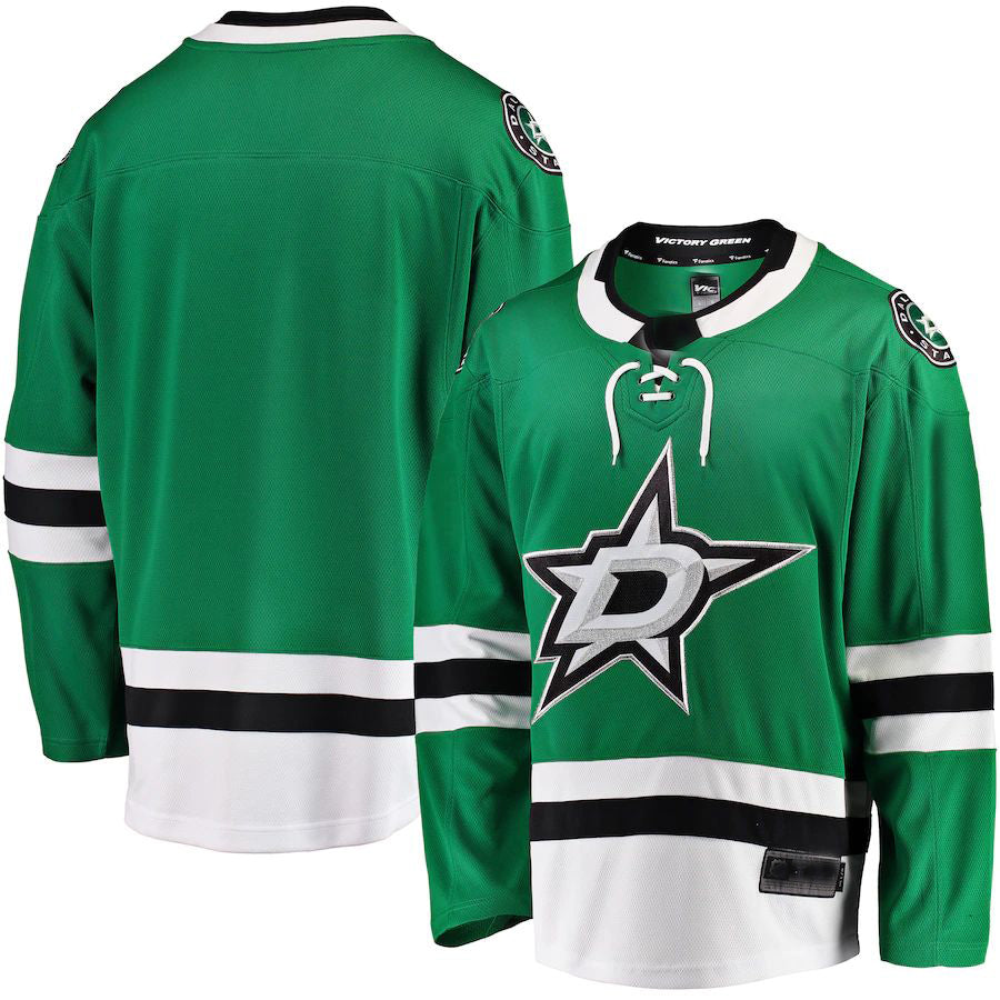 D.Stars Fanatics Branded Breakaway Home Jersey Green Stitched American Hockey Jerseys CustomName