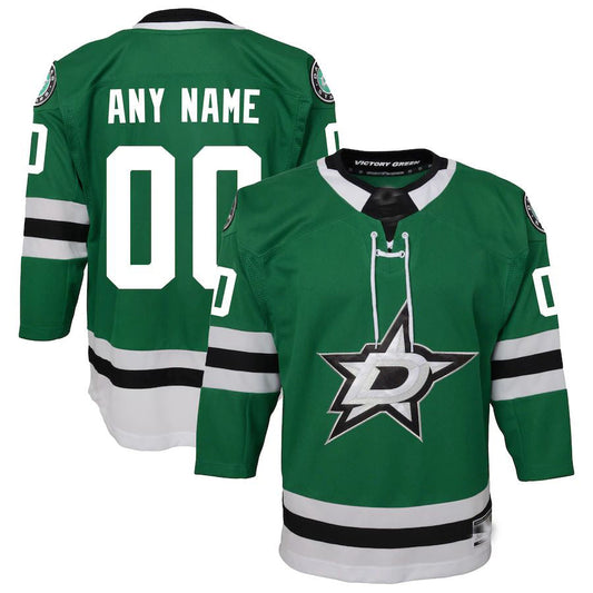 Custom D.Stars Home Premier Jersey  Green Stitched American Hockey Jerseys CustomName