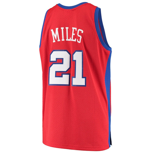 LA.Clippers #21 Darius Miles Mitchell & Ness 2000-01 Hardwood Classics Swingman Jersey Statement Edition Red Stitched American Basketball Jersey