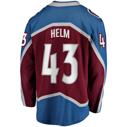 C.Avalanche #43 Darren Helm Fanatics Branded Home Breakaway Player Jersey Burgundy Stitched American Hockey Jerseys CustomName