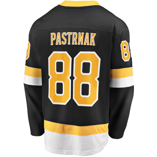 B.Bruins #88 David Pastrnak Fanatics Branded Alternate Premier Breakaway Player Jersey Black Stitched American Hockey Jerseys CustomName