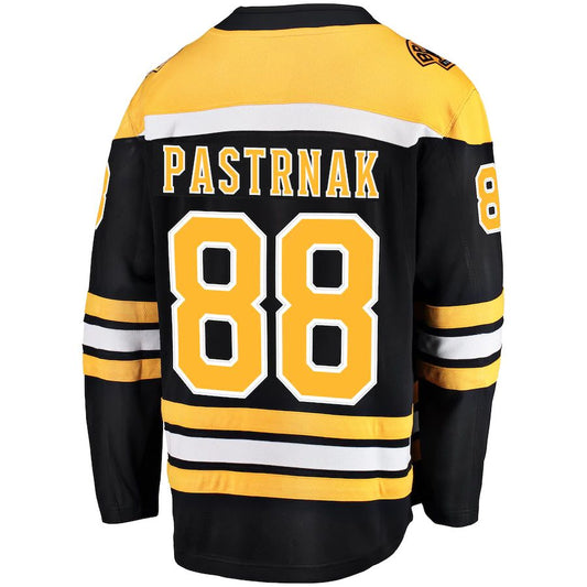 B.Bruins #88 David Pastrnak Fanatics Branded Home Premier Breakaway Player Jersey Black Stitched American Hockey Jerseys CustomName
