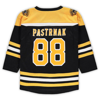 B.Bruins #88 David Pastrnak Preschool Home Replica Player Jersey Black Stitched American Hockey Jerseys CustomName