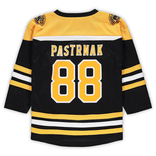 B.Bruins #88 David Pastrnak Preschool Home Replica Player Jersey Black Stitched American Hockey Jerseys CustomName