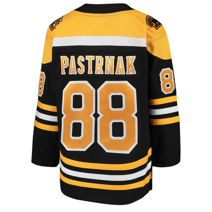 B.Bruins #88 David Pastrnak Home Premier Player Jersey Black Stitched American Hockey Jerseys CustomName