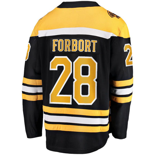 B.Bruins #28 Derek Forbort Fanatics Branded Home Breakaway Player Jersey Black Stitched American Hockey Jerseys CustomName
