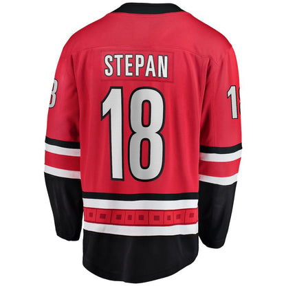 C.Hurricanes #18 Derek Stepan Fanatics Branded Home Breakaway Player Jersey Red Stitched American Hockey Jerseys CustomName