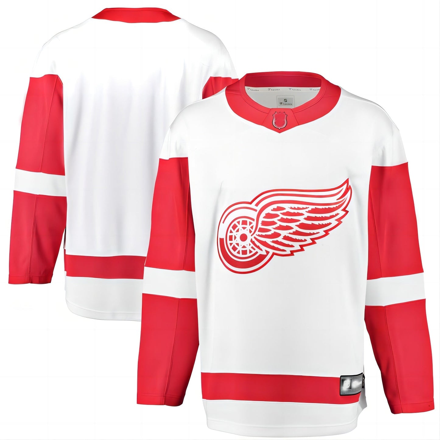 D.Red Wings Fanatics Branded Breakaway Away Jersey White Stitched American Hockey Jerseys CustomName
