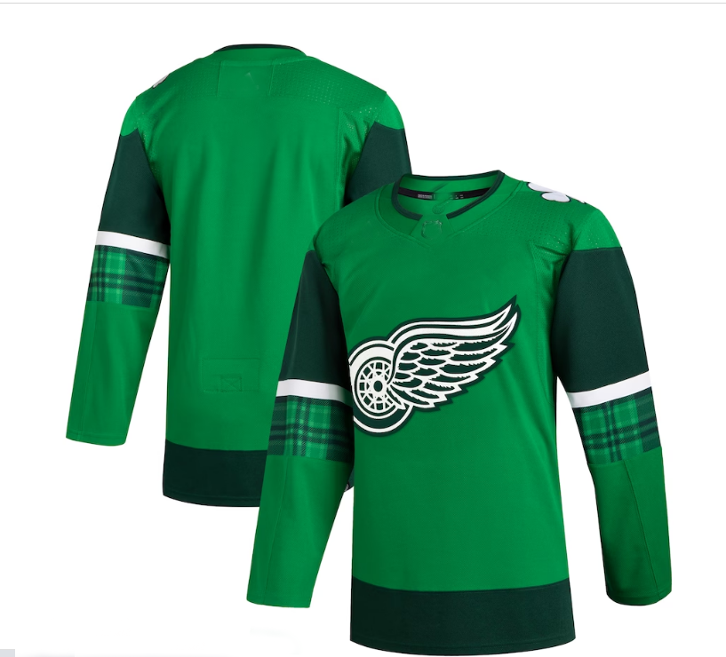 D.Red Wings 2023 St. Patrick's Day Primegreen Authentic Jersey - Kelly Green Stitched American Hockey Jerseys CustomName