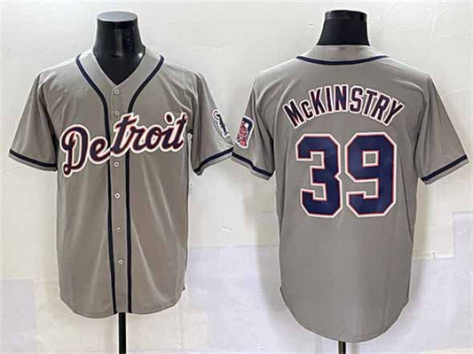 Detroit Tigers #39 Zach McKinstry Gray Cool Base Stitched Baseball Jersey