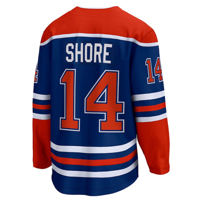 E.Oilers #14 Devin Shore Fanatics Branded Home Breakaway Player Jersey  Royal Stitched American Hockey Jerseys CustomName
