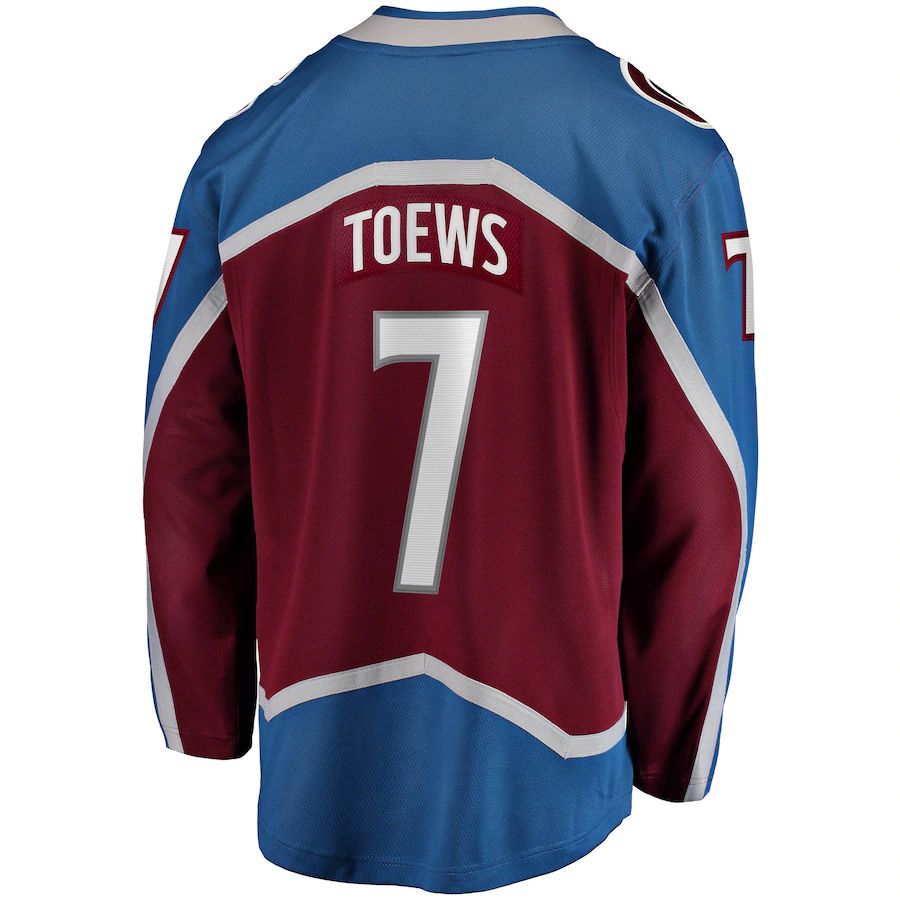 C.Avalanche #7 Devon Toews Fanatics Branded Home Breakaway Player Jersey  Burgundy Stitched American Hockey Jerseys CustomName