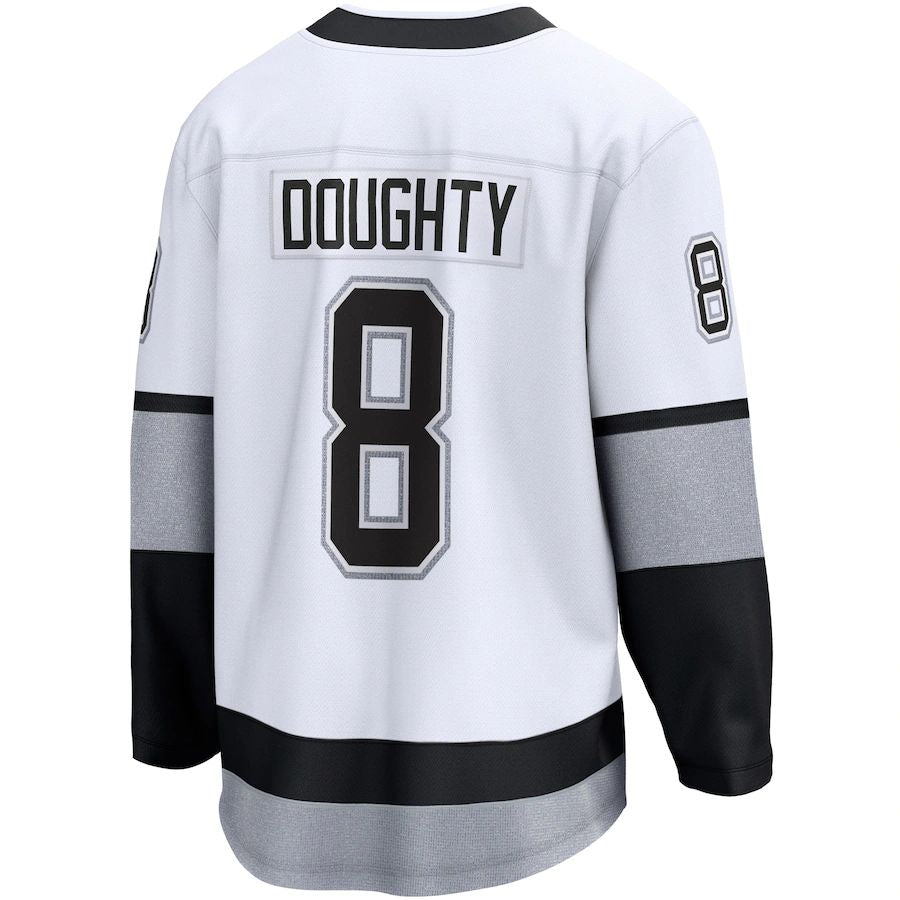 LA.Kings #8 Drew Doughty Fanatics Branded Alternate Premier Breakaway Player Jersey White Stitched American Hockey Jerseys CustomName