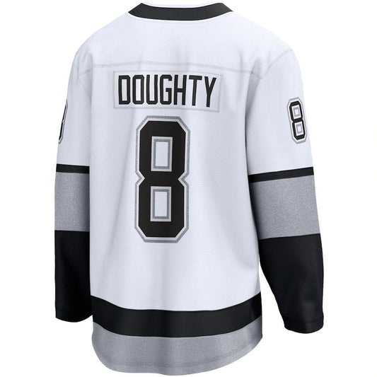 LA.Kings #8 Drew Doughty Fanatics Branded Alternate Premier Breakaway Player Jersey White Stitched American Hockey Jerseys CustomName
