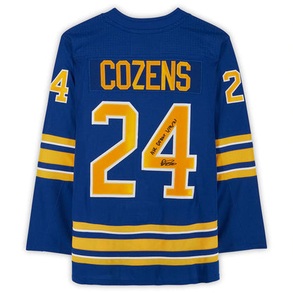 B.Sabres #24 Dylan Cozens Fanatics Authentic Autographed Royal Adidas Authentic Jersey with  Debut 1-14-21 Inscription Stitched American Hockey Jerseys CustomName