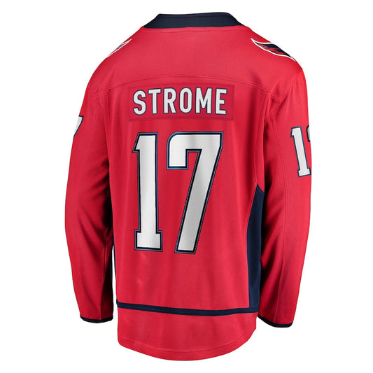 W.Capitals #17 Dylan Strome Fanatics Branded Home Breakaway Player Jersey  Red Stitched American Hockey Jerseys CustomName