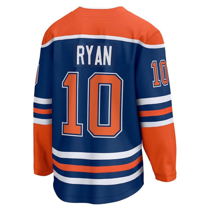 E.Oilers #10 Derek Ryan Fanatics Home Breakaway Jersey - Royal Stitched American Hockey Jerseys CustomName