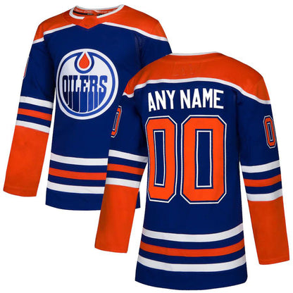 Custom E.Oilers Alternate Authentic Jersey  Royal Stitched American Hockey Jerseys CustomName