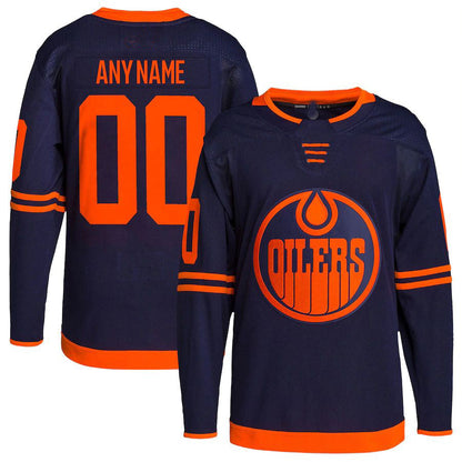 Custom E.Oilers Alternate Primegreen Authentic Pro Jersey Navy Stitched American Hockey Jerseys CustomName