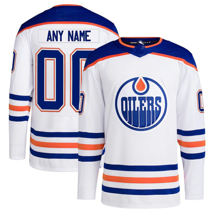 Custom E.Oilers Away Primegreen Authentic Pro  White Stitched American Hockey Jerseys CustomName