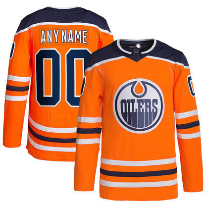 Custom E.Oilers Home Authentic Pro Orange Jersey Stitched American Hockey Jerseys CustomName