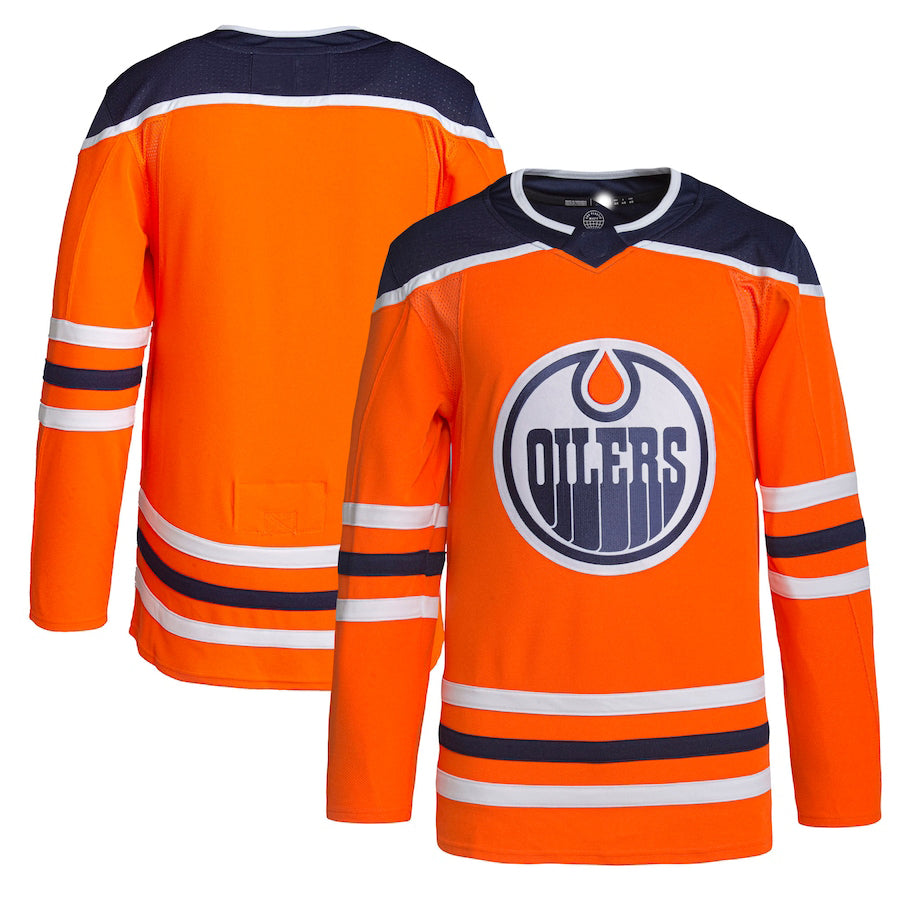E.Oilers Home Authentic Pro Jersey Orange Stitched American Hockey Jerseys CustomName