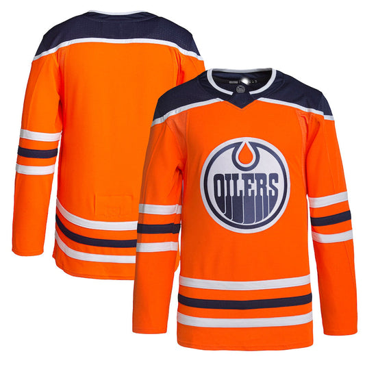 E.Oilers Home Authentic Pro Jersey Orange Stitched American Hockey Jerseys CustomName