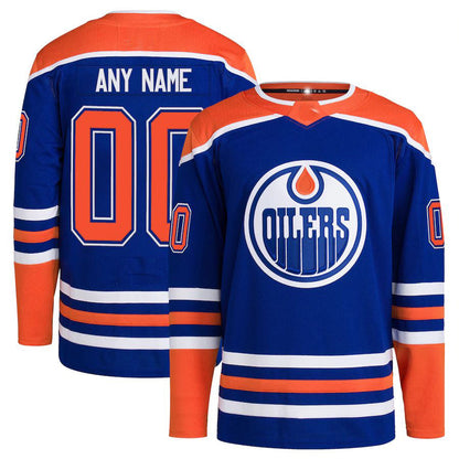 Custom E.Oilers Home Primegreen Authentic Pro Jersey Royal Stitched American Hockey Jerseys CustomName