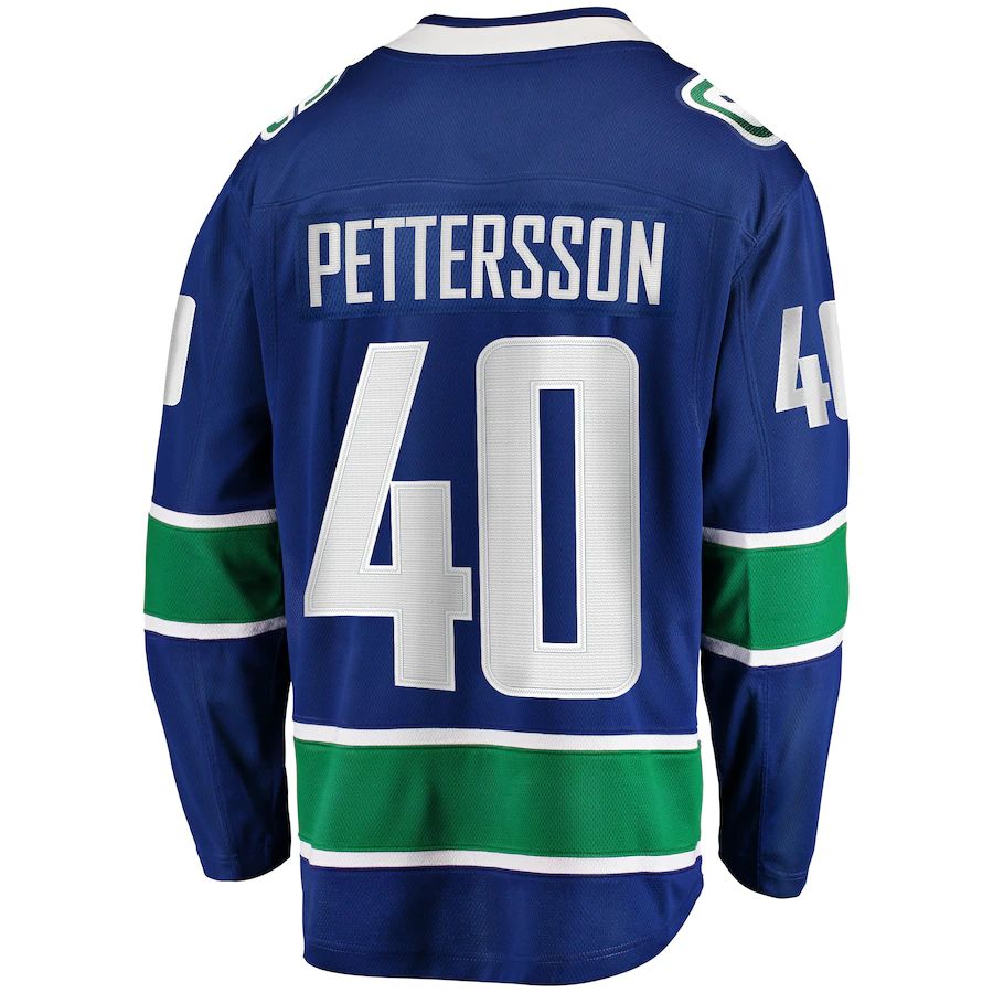 V.Canucks #40 Elias Pettersson Fanatics Branded 2019-20 Home Premier Breakaway Player Jersey  Stitched American Hockey Jerseys CustomName