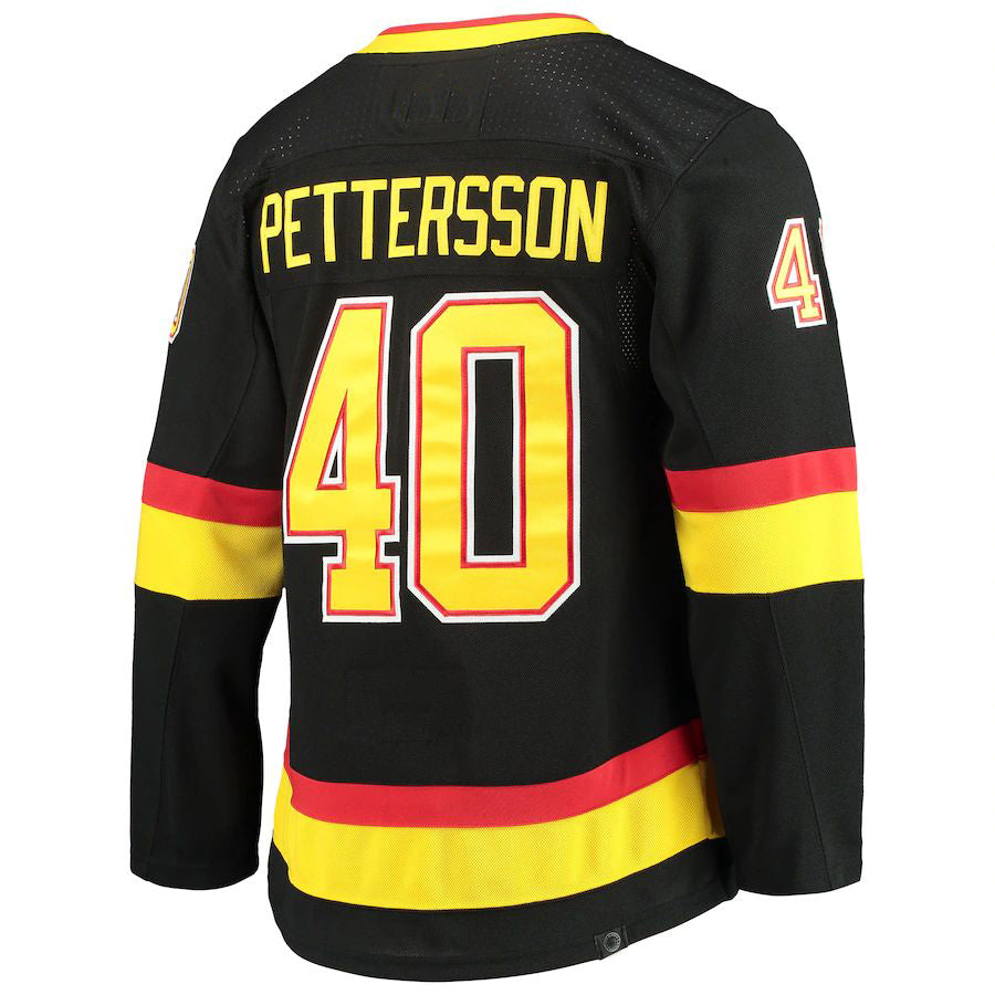 V.Canucks #40 Elias Pettersson Alternate Primegreen Authentic Pro Player Jersey Black Stitched American Hockey Jerseys CustomName