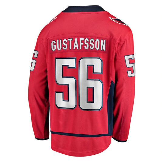 W.Capitals #56 Erik Gustafsson Fanatics Branded Home Breakaway Player Jersey Red Stitched American Hockey Jerseys CustomName