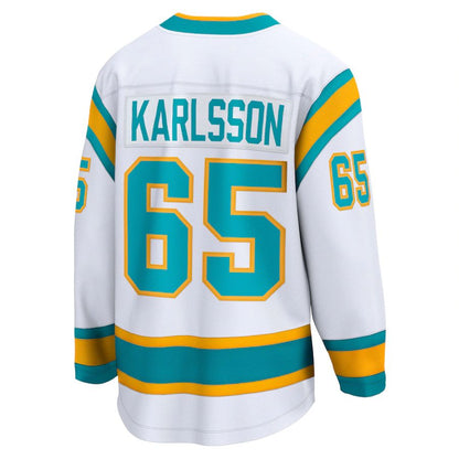 SJ.Sharks #65 Erik Karlsson Fanatics Branded Special Edition 2.0 Breakaway Player Jersey White Stitched American Hockey Jerseys CustomName
