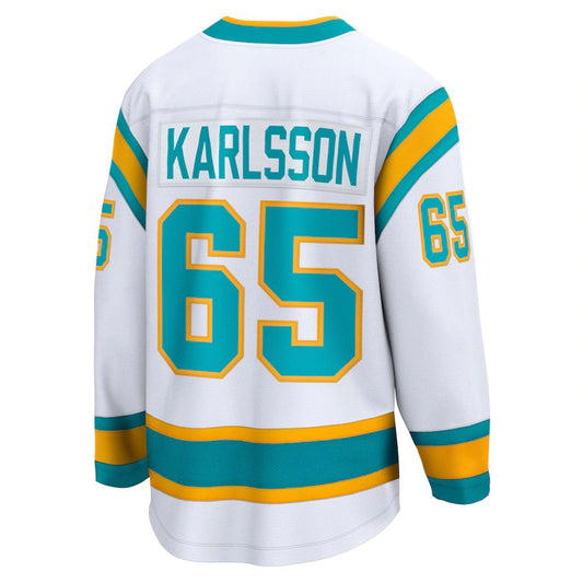 SJ.Sharks #65 Erik Karlsson Fanatics Branded Special Edition 2.0 Breakaway Player Jersey White Stitched American Hockey Jerseys CustomName