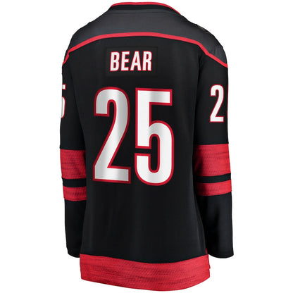 C.Hurricanes #25 Ethan Bear Fanatics Branded Home Breakaway Player Jersey Black Stitched American Hockey Jerseys CustomName