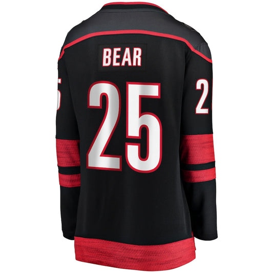 C.Hurricanes #25 Ethan Bear Fanatics Branded Home Breakaway Player Jersey Black Stitched American Hockey Jerseys CustomName