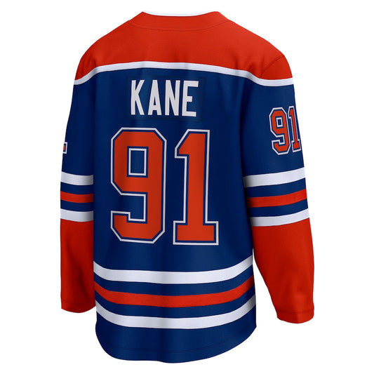 E.Oilers #91 Evander Kane Fanatics Branded Home Breakaway Player Jersey Royal Stitched American Hockey Jerseys CustomName