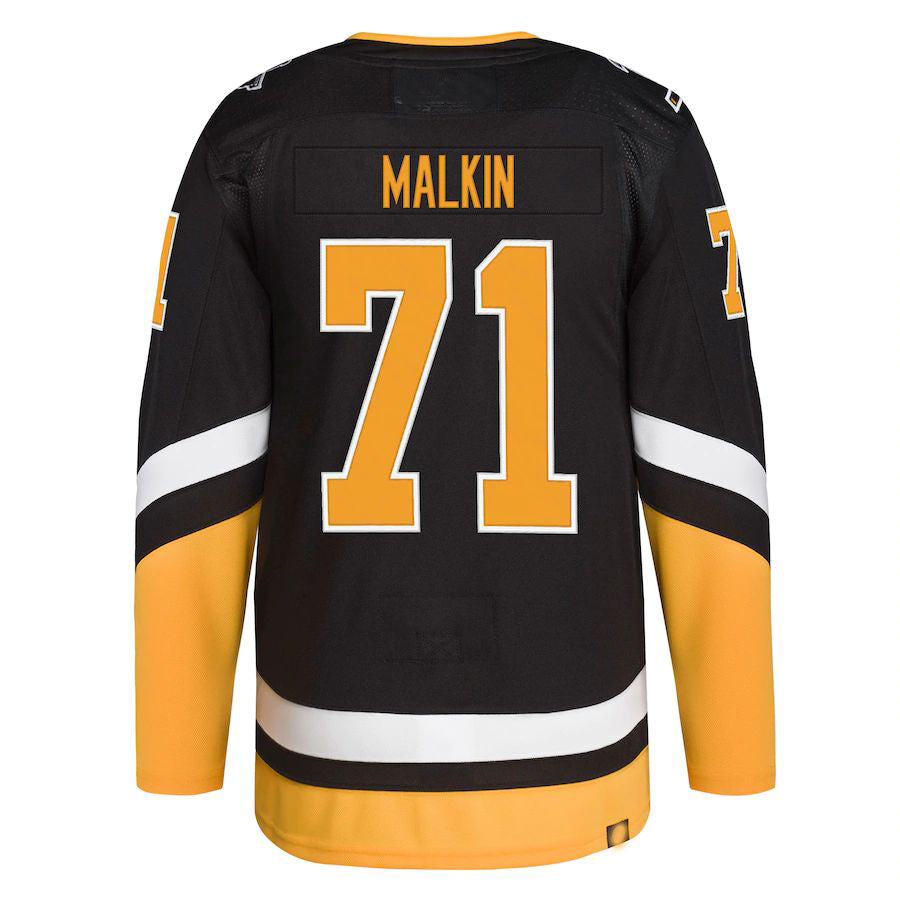 P.Penguins #71 Evgeni Malkin 2021-22 Alternate Primegreen Authentic Pro Player Jersey Black Stitched American Hockey Jerseys CustomName