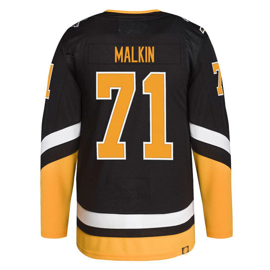 P.Penguins #71 Evgeni Malkin 2021-22 Alternate Primegreen Authentic Pro Player Jersey Black Stitched American Hockey Jerseys CustomName