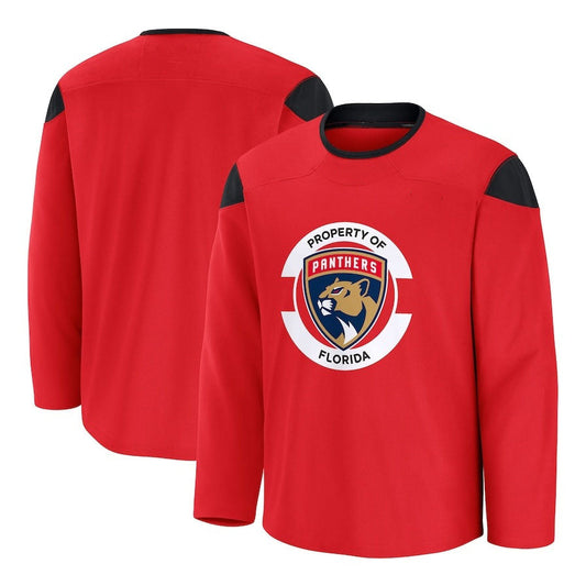 F.Panthers Fanatics Home Practice Jersey - Red Stitched American Hockey Jerseys CustomName