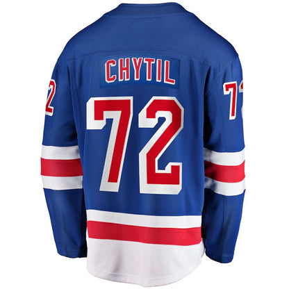 NY.Rangers #72 Filip Chytil Fanatics Branded Home Breakaway Jersey Blue Blue Stitched American Hockey Jerseys CustomName