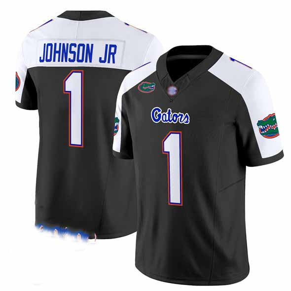 F.Gators #1 Montrell Johnson Jr. Black Alternate 2024 F.U.S.E. Florida Patch Vapor Limited Stitched Football Jersey American College Jerseys