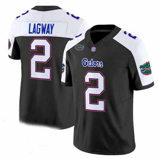 F.Gators #2 DJ Lagway Black Alternate 2024 F.U.S.E. Florida Patch Vapor Limited Stitched Football Stitched Football Jersey American College Jerseys