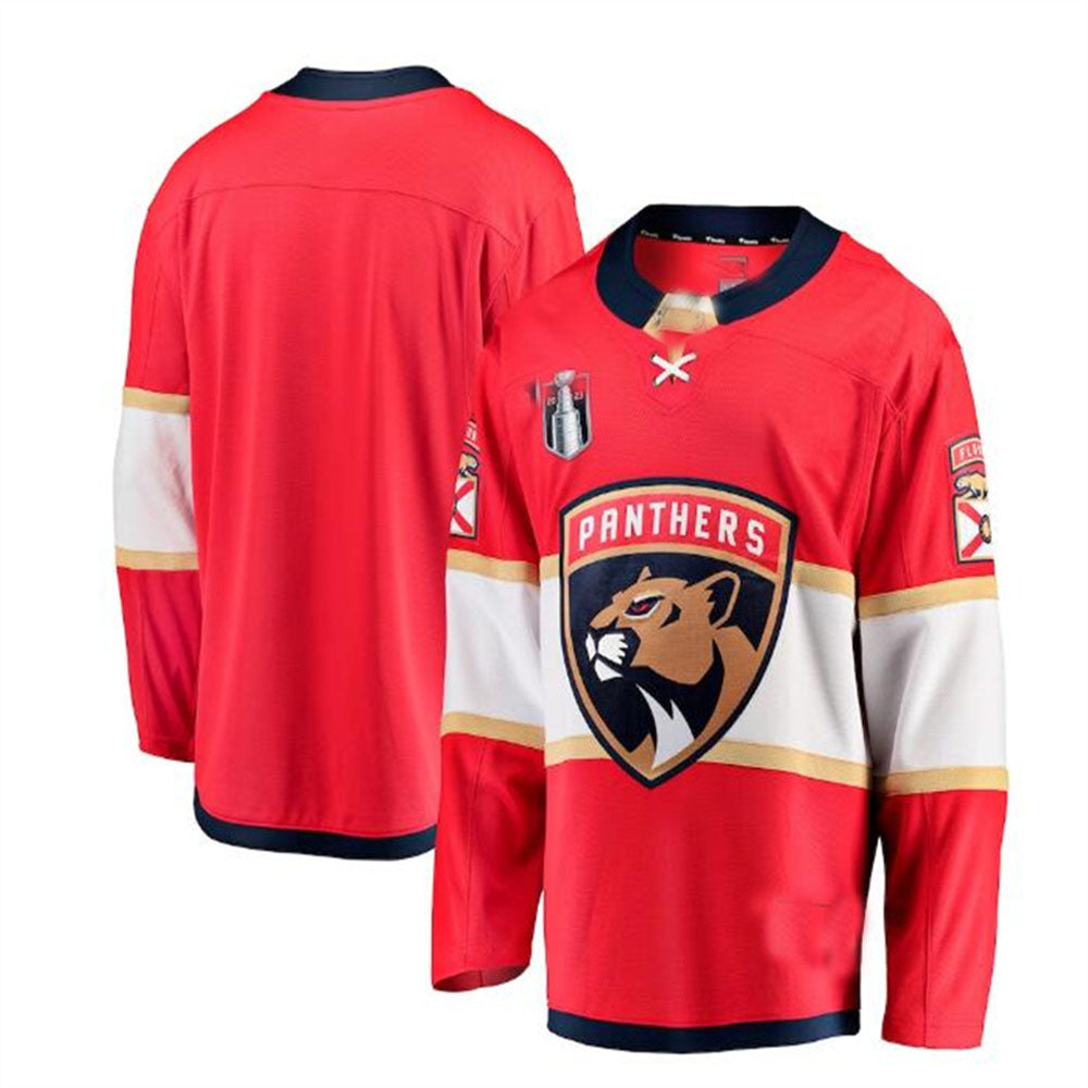 F.Panthers Fanatics Branded 2023 Stanley Cup Final Home Breakaway Jersey - Red Stitched American Hockey Jerseys CustomName