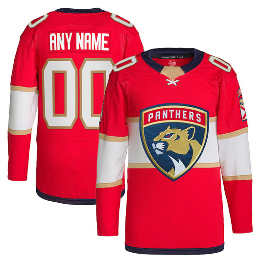 Custom F.Panthers Home Primegreen Authentic Pro Jersey Red Stitched American Hockey Jerseys CustomName