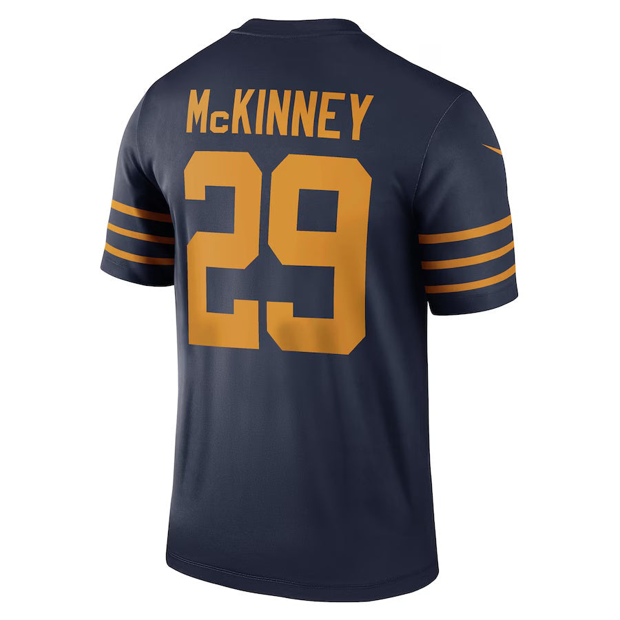 GB.Packers #29 Xavier McKinney Navy The 1923 Classic Legend Player Dri-FIT Top American Football Jerseys